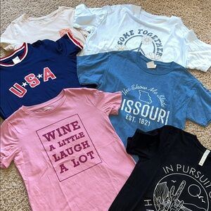 6 various tshirts